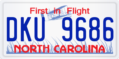 NC license plate DKU9686