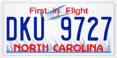 NC license plate DKU9727