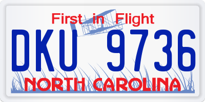 NC license plate DKU9736