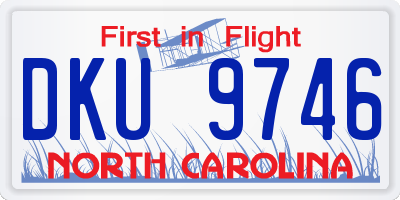 NC license plate DKU9746
