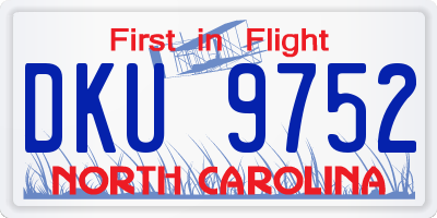 NC license plate DKU9752