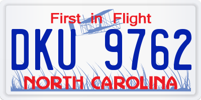 NC license plate DKU9762