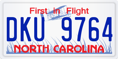 NC license plate DKU9764