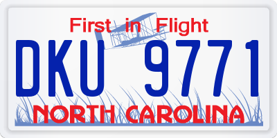 NC license plate DKU9771