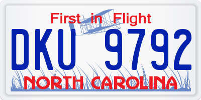 NC license plate DKU9792