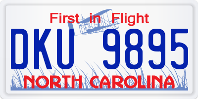 NC license plate DKU9895
