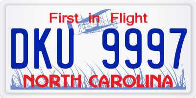 NC license plate DKU9997