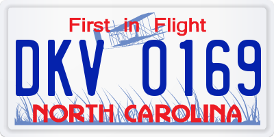 NC license plate DKV0169