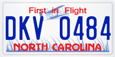 NC license plate DKV0484
