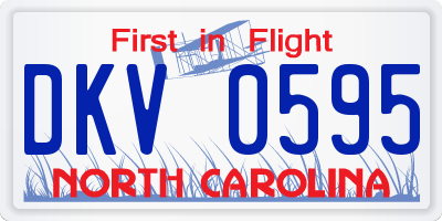 NC license plate DKV0595