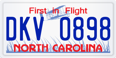 NC license plate DKV0898