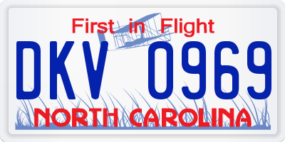 NC license plate DKV0969