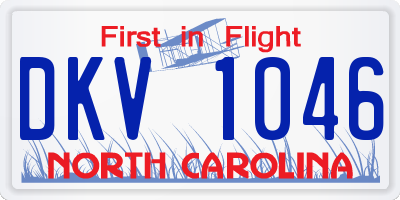NC license plate DKV1046