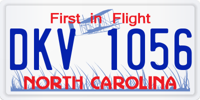 NC license plate DKV1056