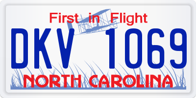 NC license plate DKV1069