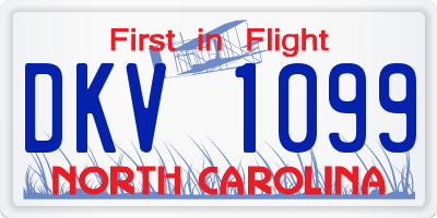 NC license plate DKV1099