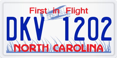 NC license plate DKV1202