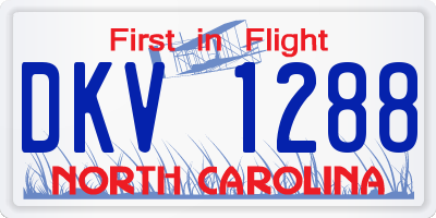 NC license plate DKV1288