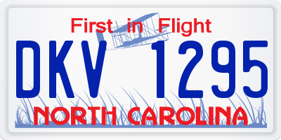 NC license plate DKV1295
