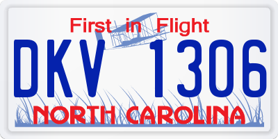 NC license plate DKV1306