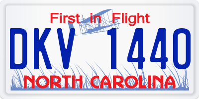 NC license plate DKV1440