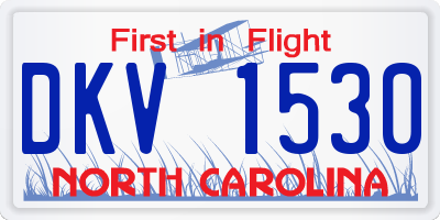 NC license plate DKV1530