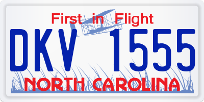 NC license plate DKV1555