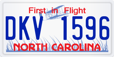 NC license plate DKV1596