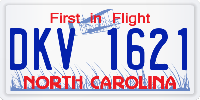 NC license plate DKV1621
