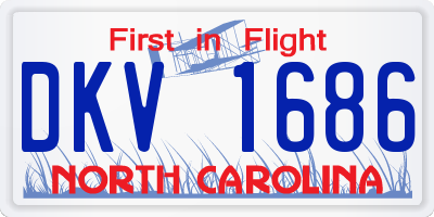 NC license plate DKV1686