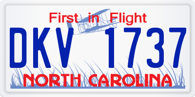 NC license plate DKV1737