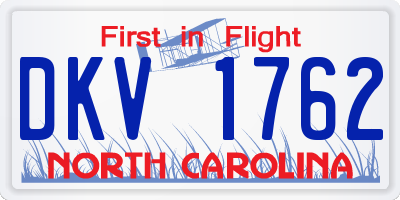 NC license plate DKV1762