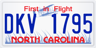 NC license plate DKV1795