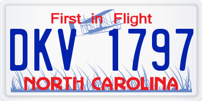 NC license plate DKV1797