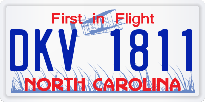 NC license plate DKV1811