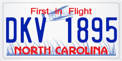 NC license plate DKV1895