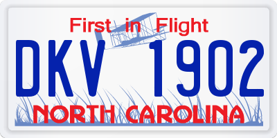 NC license plate DKV1902