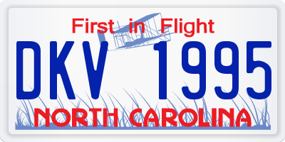 NC license plate DKV1995