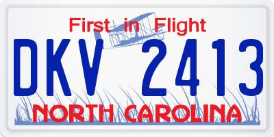 NC license plate DKV2413