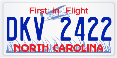NC license plate DKV2422