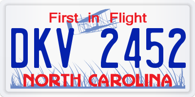 NC license plate DKV2452