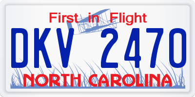 NC license plate DKV2470