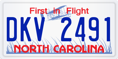 NC license plate DKV2491