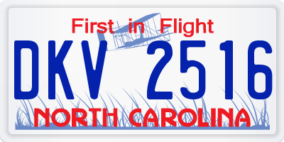 NC license plate DKV2516