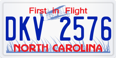 NC license plate DKV2576