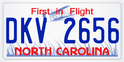 NC license plate DKV2656