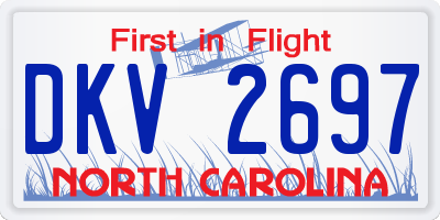 NC license plate DKV2697