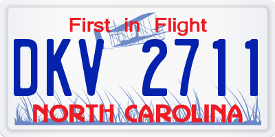 NC license plate DKV2711