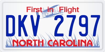 NC license plate DKV2797