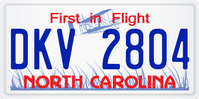 NC license plate DKV2804